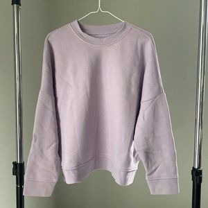 Madewell Lilac Pullover Sweatshirt with Side Pockets, Medium